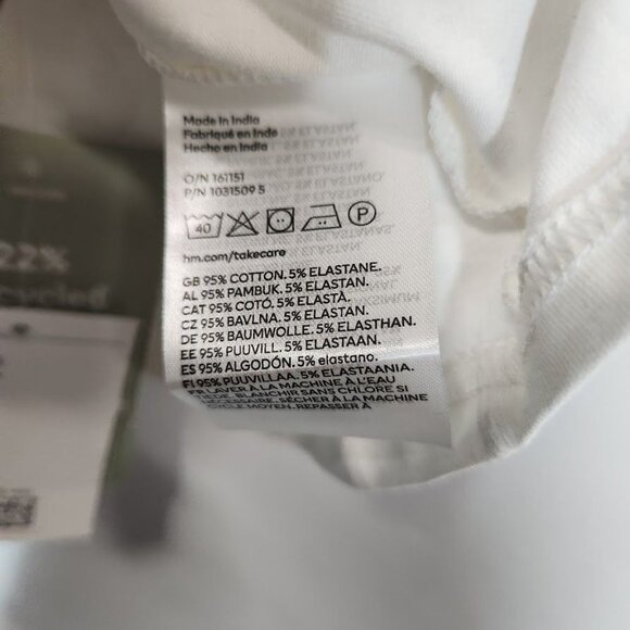 NWT H&M Divided Cotton cropped top‎ in White Size XS - Picture 8 of 8